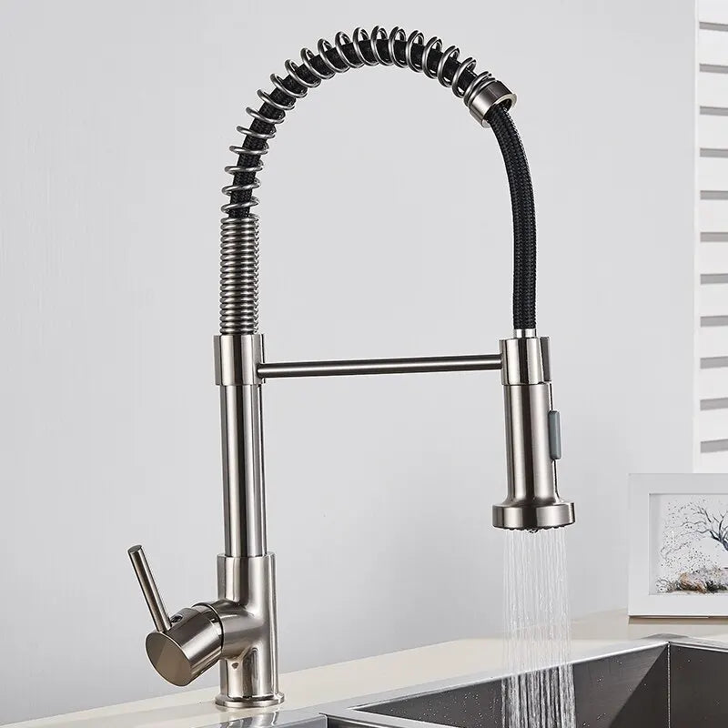 Matte Black Pull-Down Kitchen Faucet