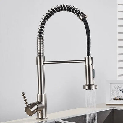 Matte Black Pull-Down Kitchen Faucet