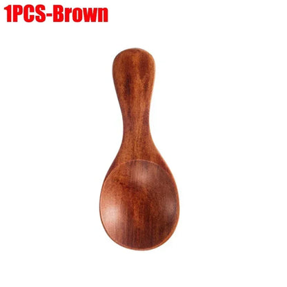 Set of 4 Wooden Condiment Spoons