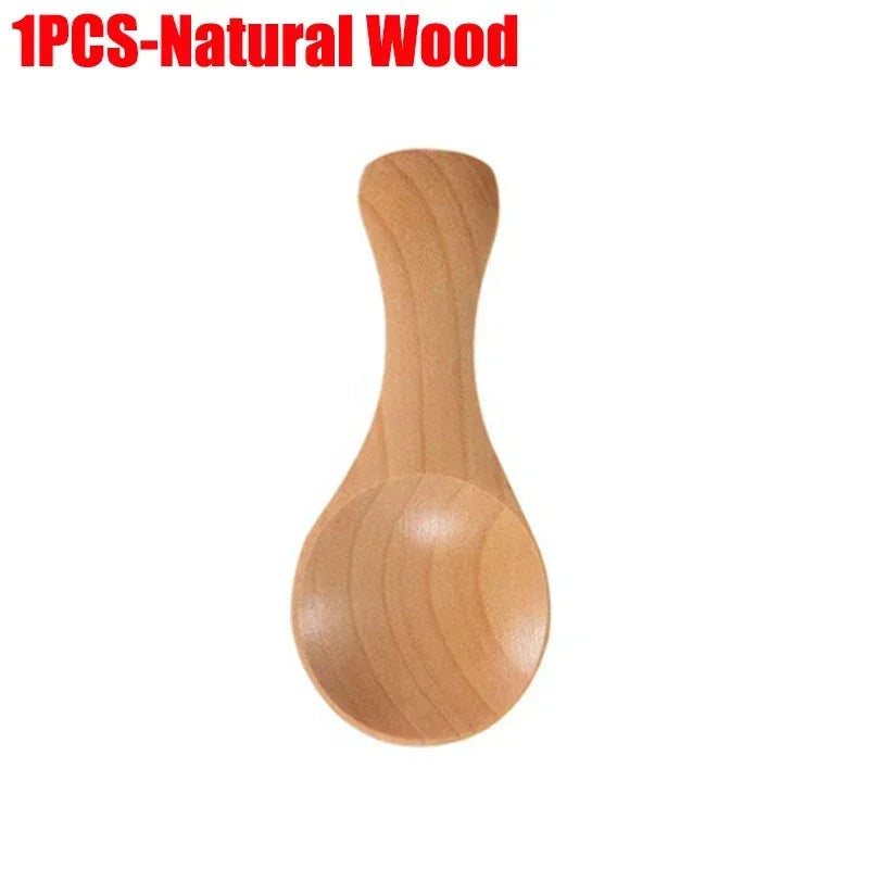 Set of 4 Wooden Condiment Spoons