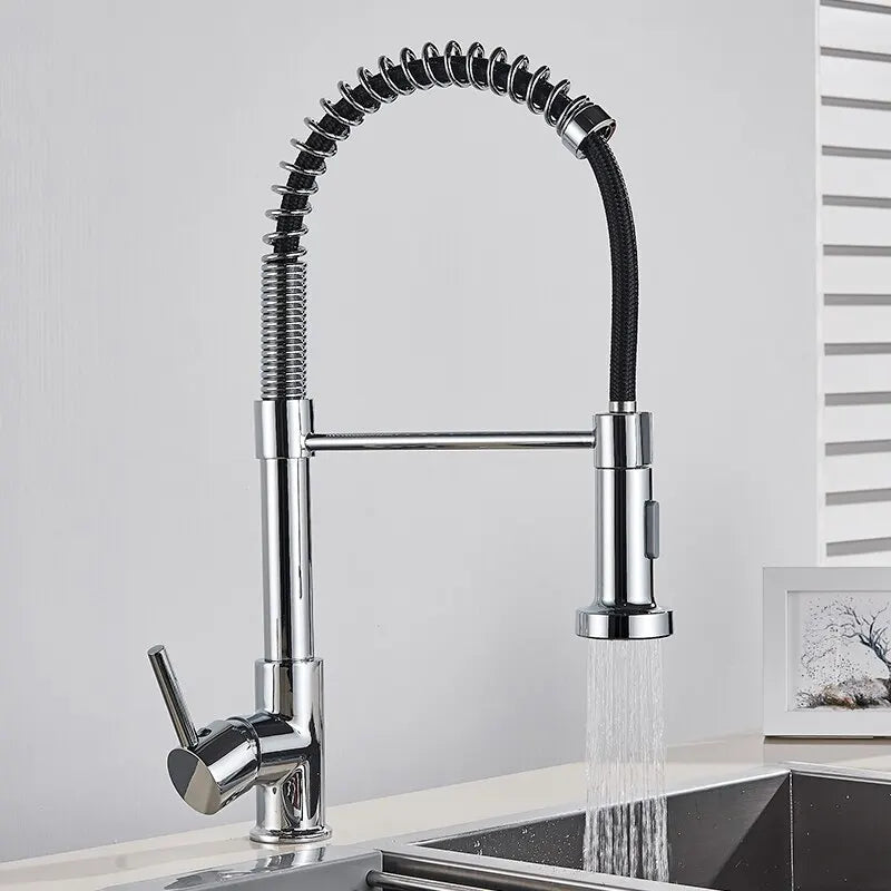 Matte Black Pull-Down Kitchen Faucet