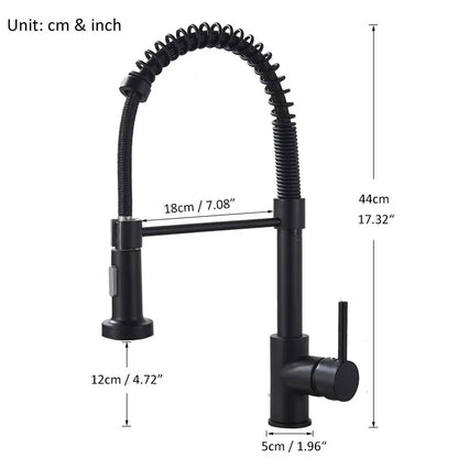 Matte Black Pull-Down Kitchen Faucet